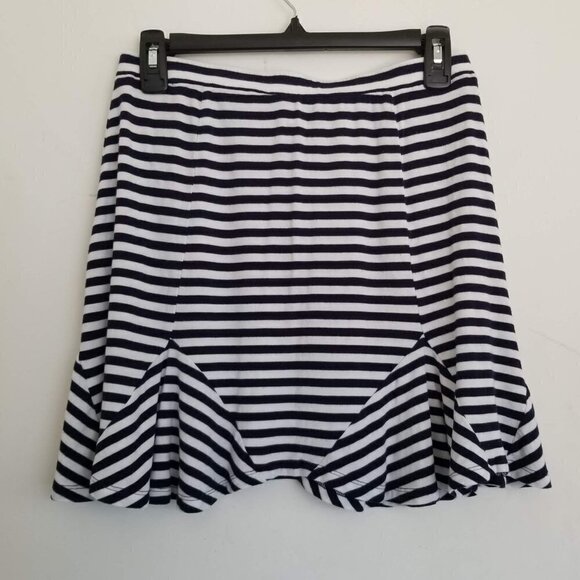 Lovers + Friends Get Away Navy Striped Skirt Med - Picture 6 of 10